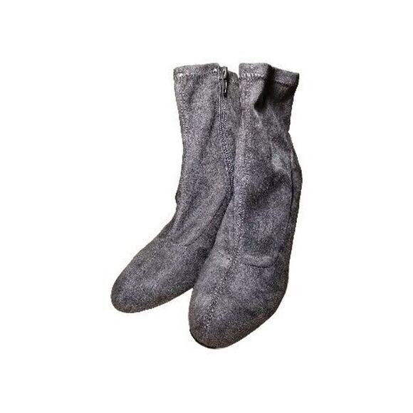 Steven By Steve Madden Lisette Suede Stretch Sock Bootie Boots Side Zip Sz 7.5 - Picture 4 of 8